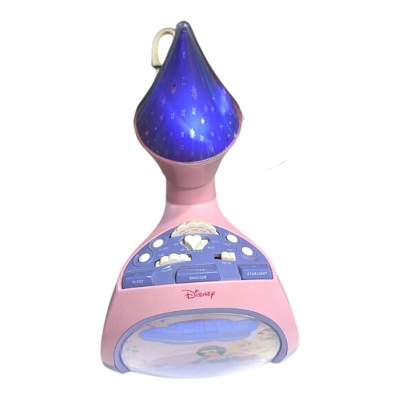 Disney Princess Castle Alarm Clock Radio Pink Purple Starlight DCR4500-P Work - Picture 2 of 7